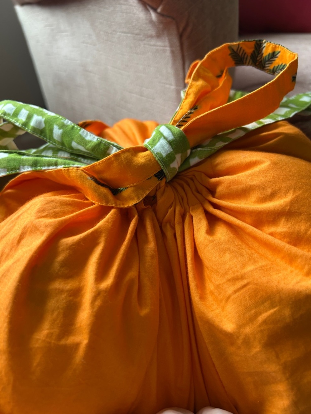 Coniglio Palm Beach cotton Orange Palm-Print gingham Quilted Bedding TWIN - Picture 9 of 9